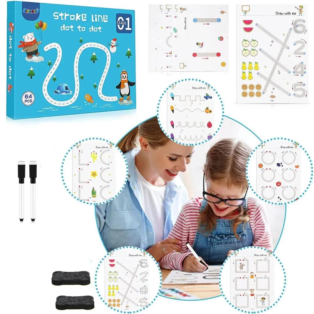 A5 Stroke Dot-to-Write Learning Book for Kids