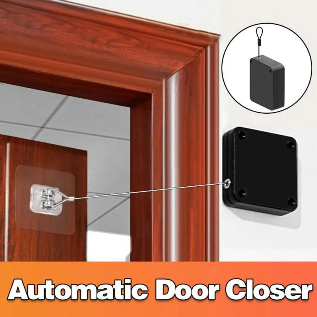 Automatic Door Closer Black Stainless Steel Spring