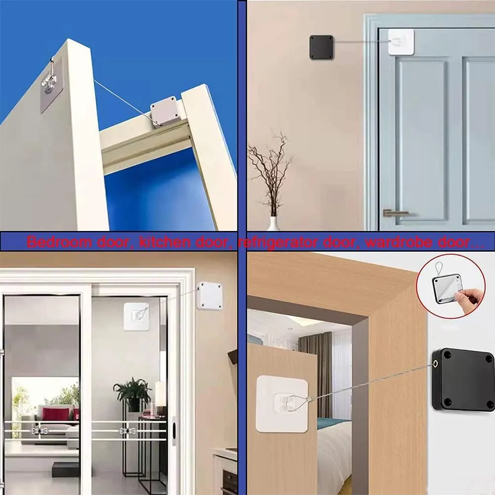 Automatic Door Closer Black Stainless Steel Spring