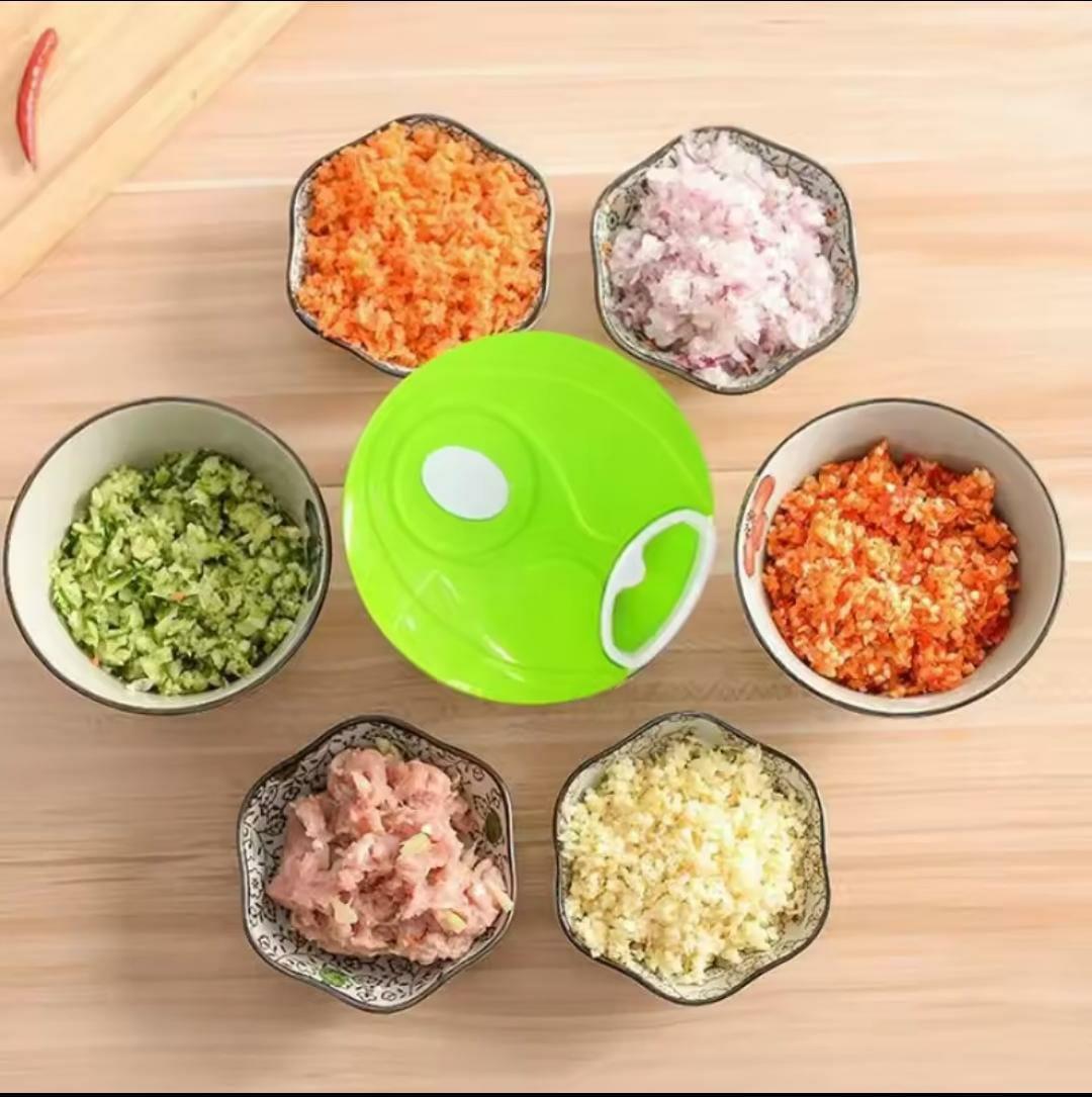 Manual Food Chopper ABS Plastic Multi-Color Portable Kitchen Tool