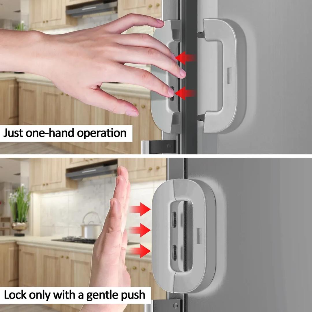 Fridge Safety Lock White Plastic Easy Install