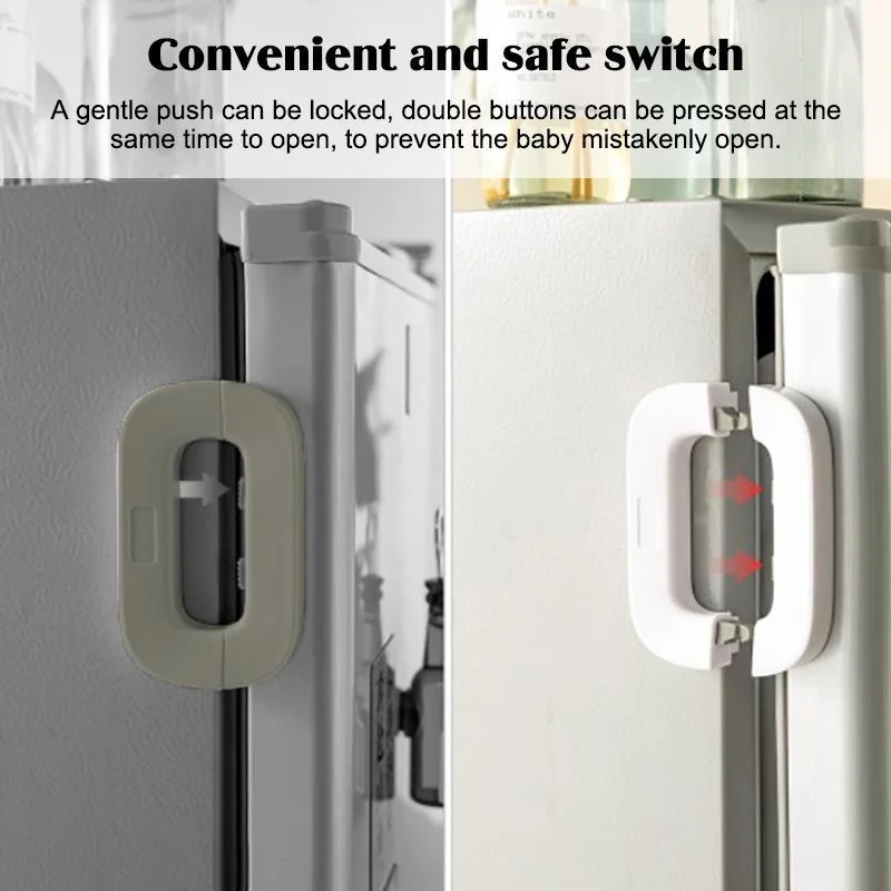 Fridge Safety Lock White Plastic Easy Install