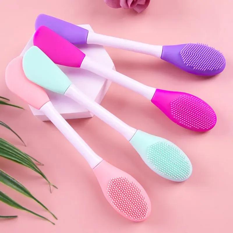 Silicone Face Mask Brush Pack of 4 Reusable Travel Friendly