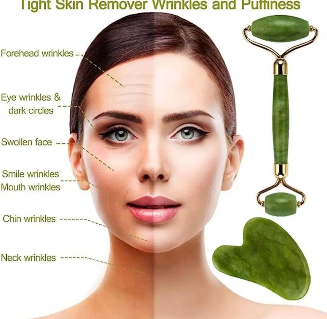Jade Roller & Gua Sha Set for Glowing Skin