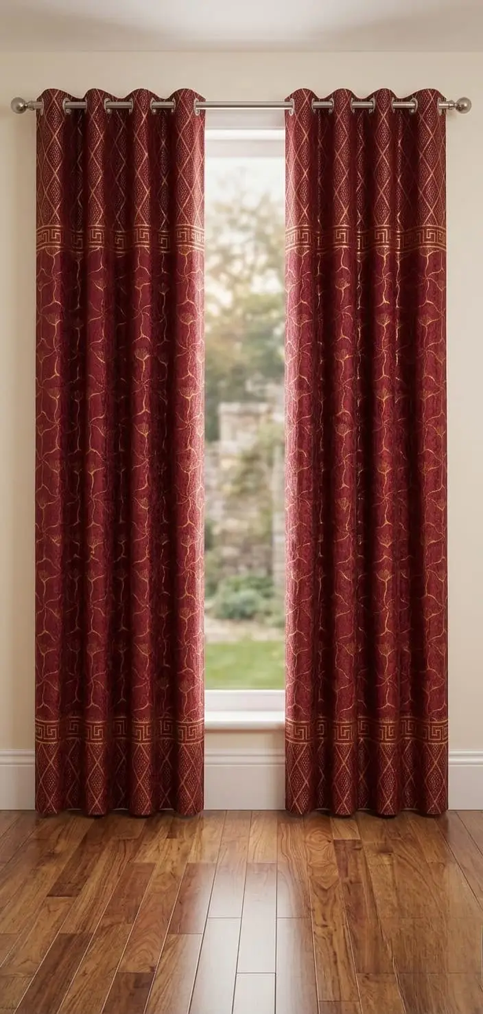 Luxurious 1 Pc Velvet Textured Curtains
