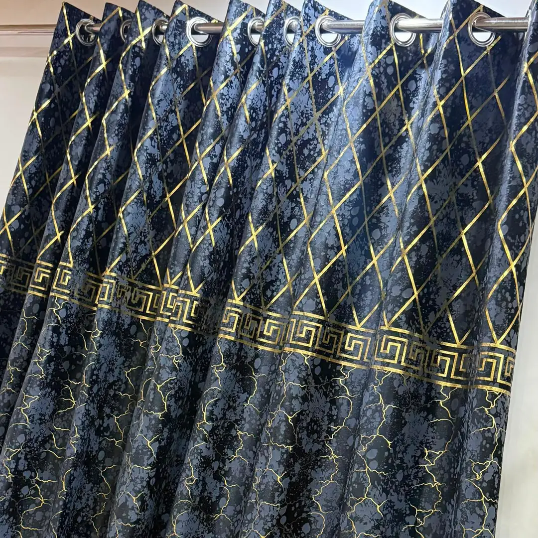 Luxurious 1 Pc Velvet Textured Curtain