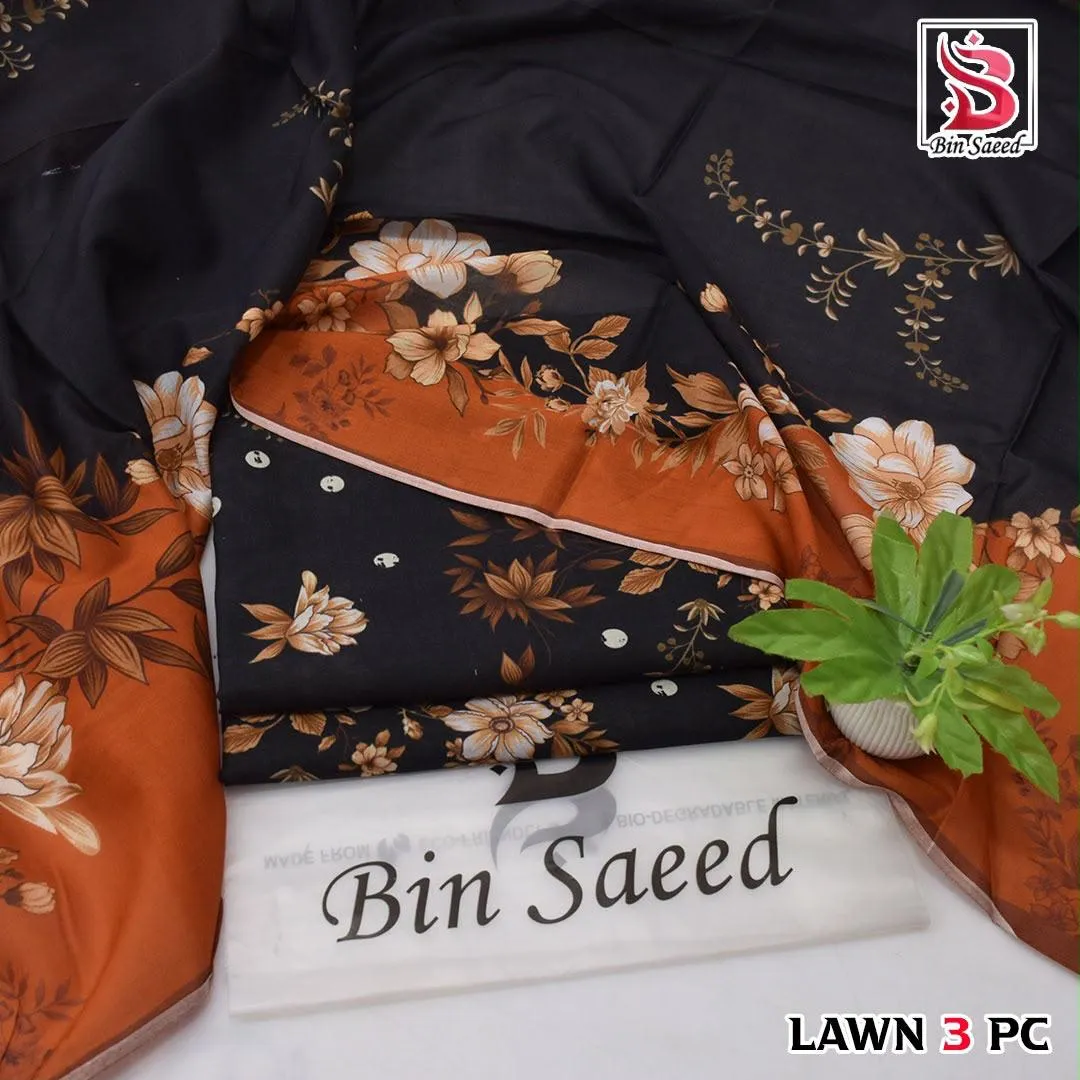 Stylish 3 Pcs Women's Unstitched Digital Print Suit