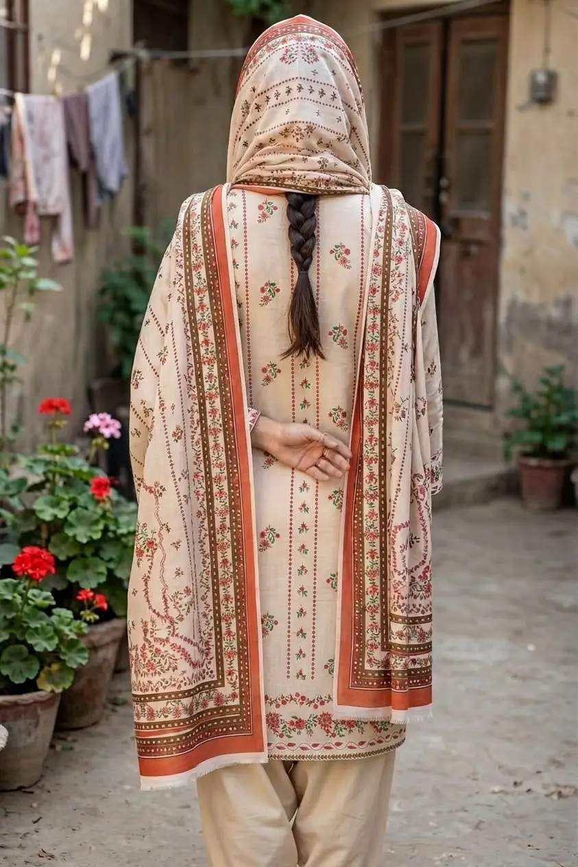 Stylish 3 Pcs Women's Unstitched Lawn Digital Print Suit