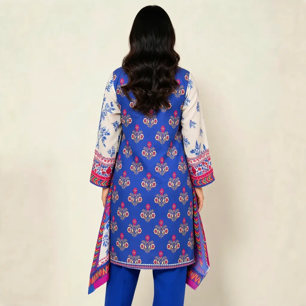 Stylish 3 Pcs Women's Unstitched Lawn Digital Print Suit