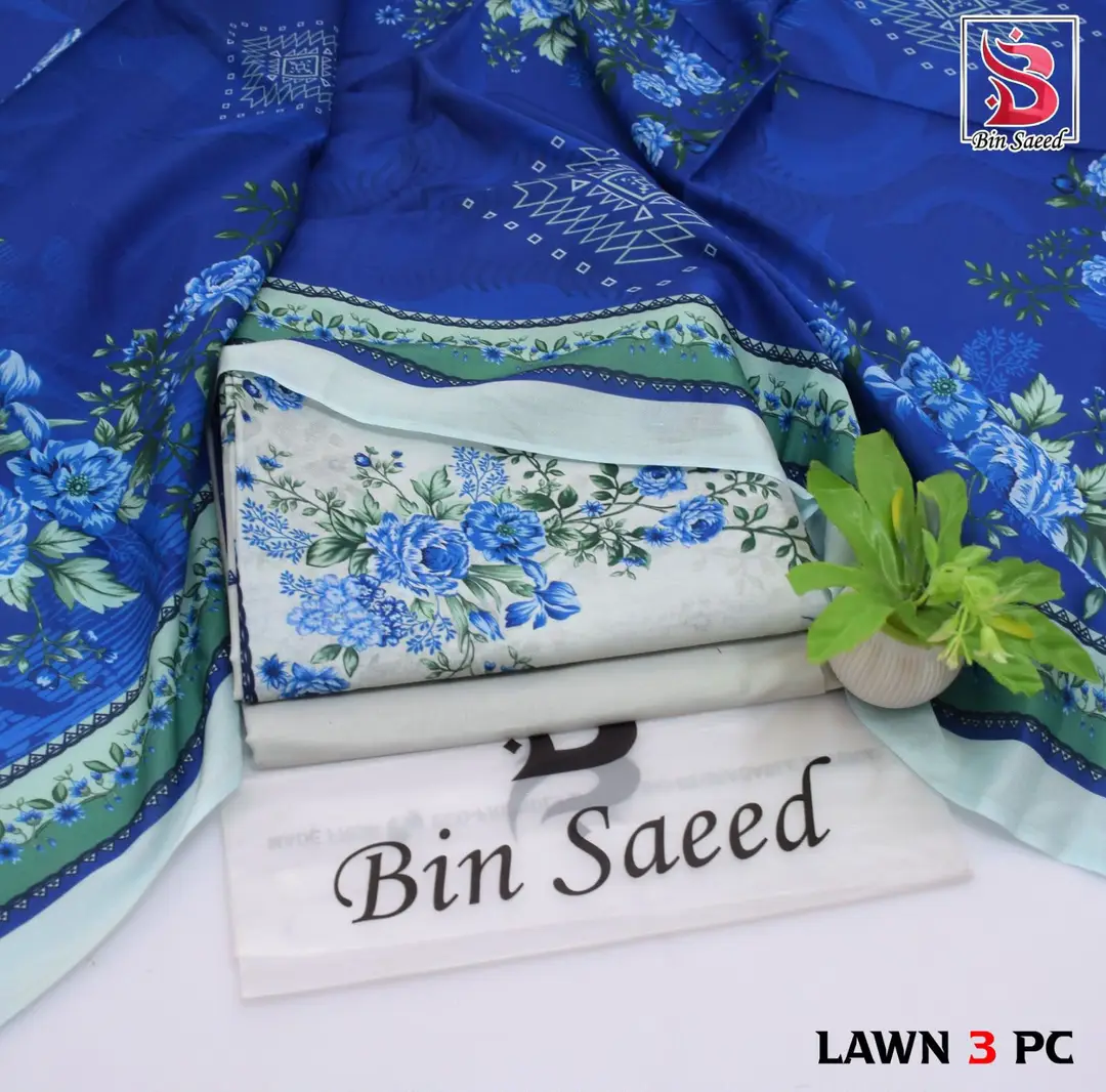 Stylish 3 Pcs Women's Unstitched Lawn Digital Print Suit