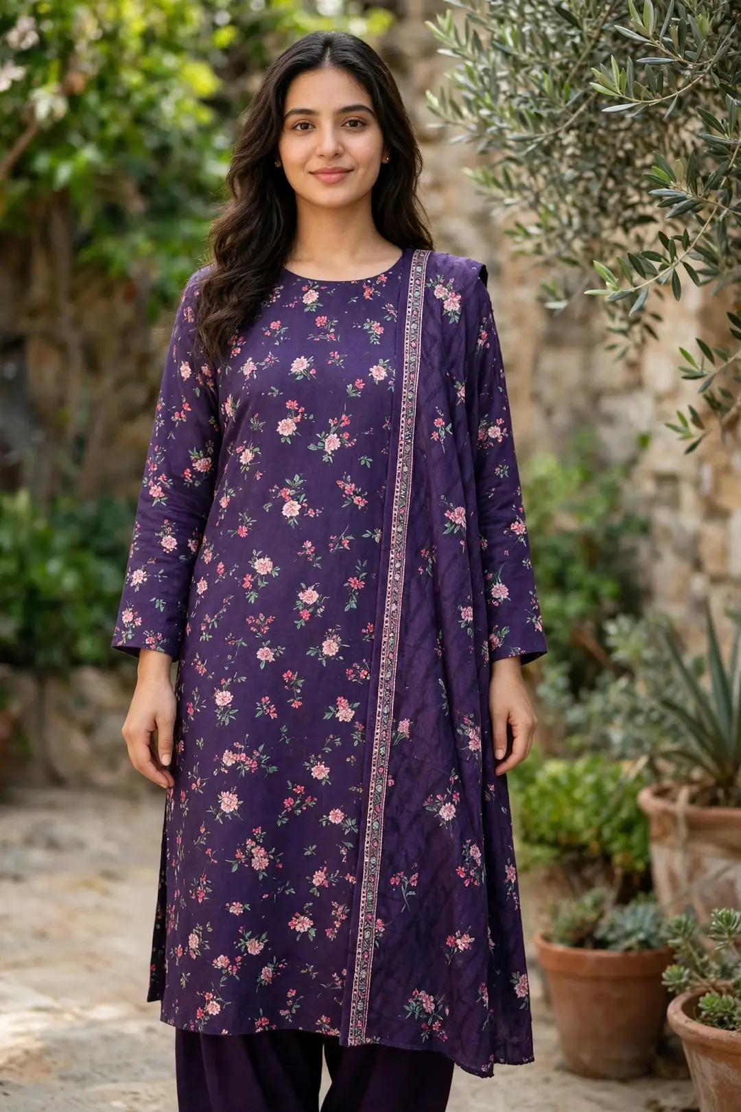 Stylish 3 Pcs Women's Unstitched Lawn Digital Print Suit