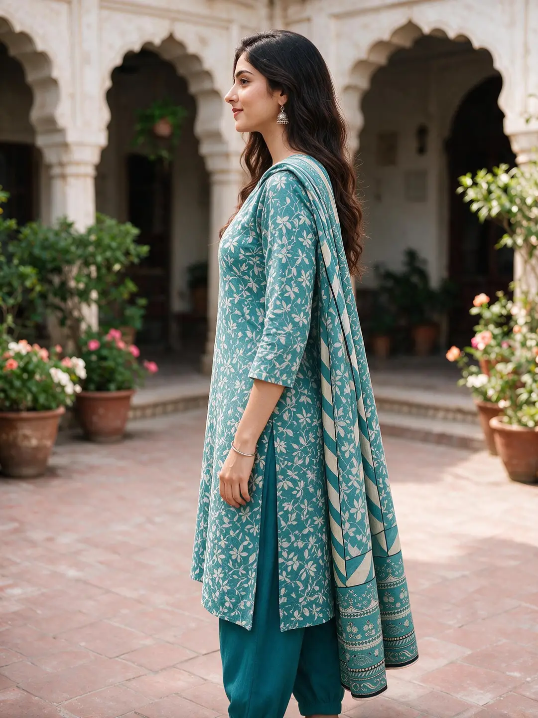 Stylish 3 Pcs Women's Unstitched Lawn Digital Print Suit