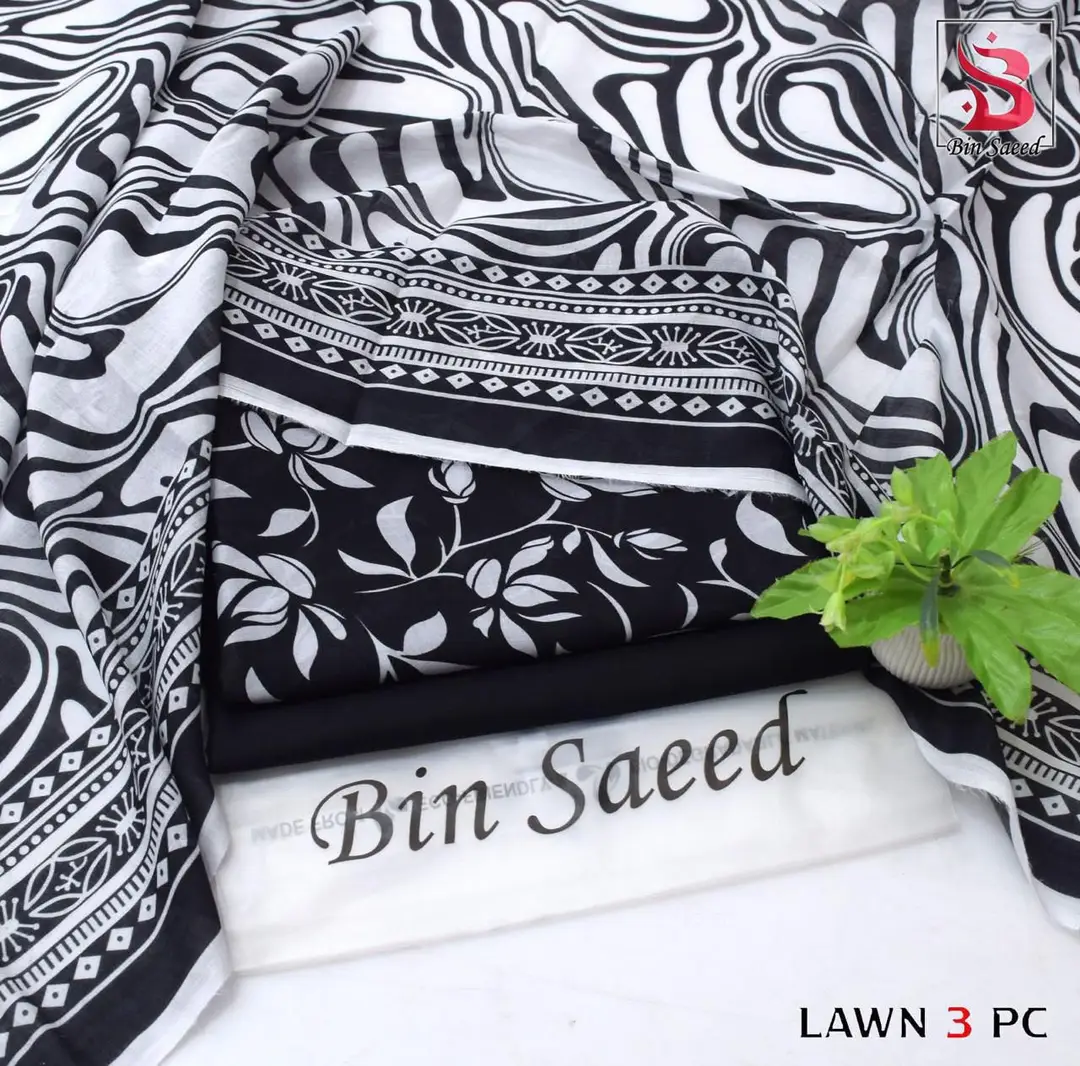 Stylish 3 Pcs Women's Unstitched Lawn Digital Print Suit