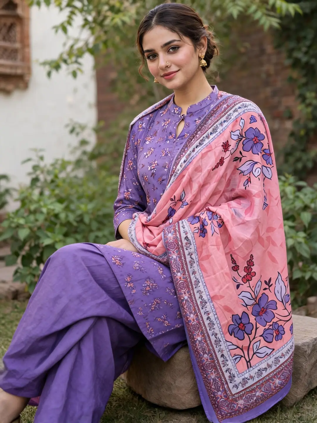 Stylish 3 Pcs Women's Unstitched Lawn Digital Print Suit