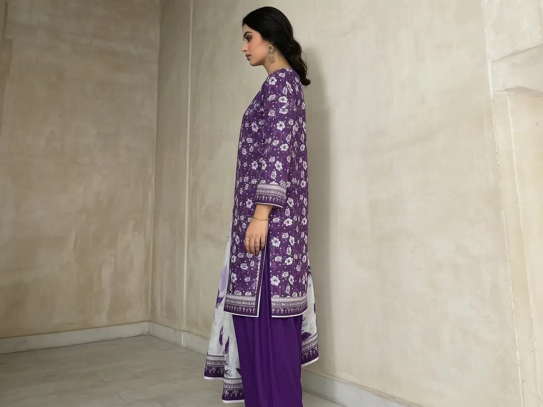 Stylish 3 Pcs Women's Unstitched Lawn Digital Print Suit