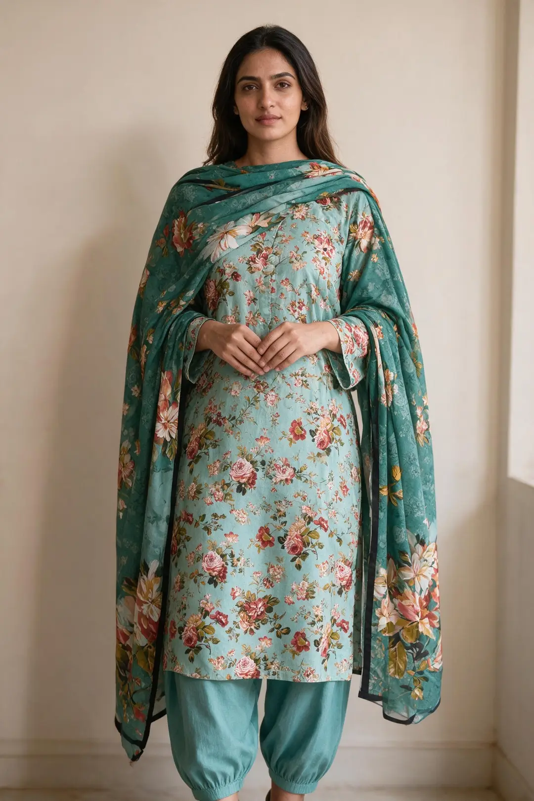 Stylish 3 Pcs Women's Unstitched Lawn Digital Print Suit
