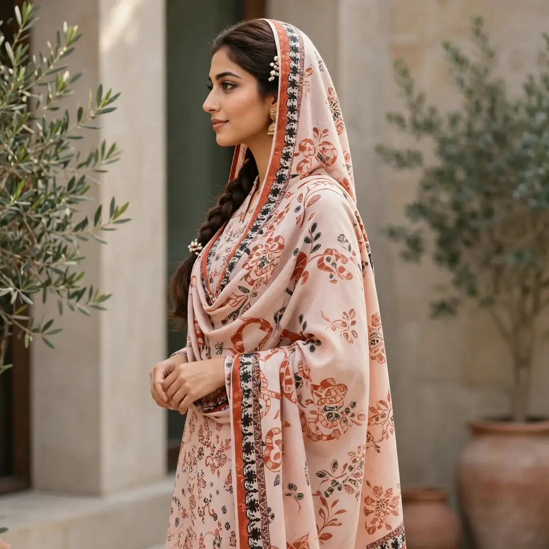 Stylish 3 Pcs Women's Unstitched Lawn Digital Print Suit