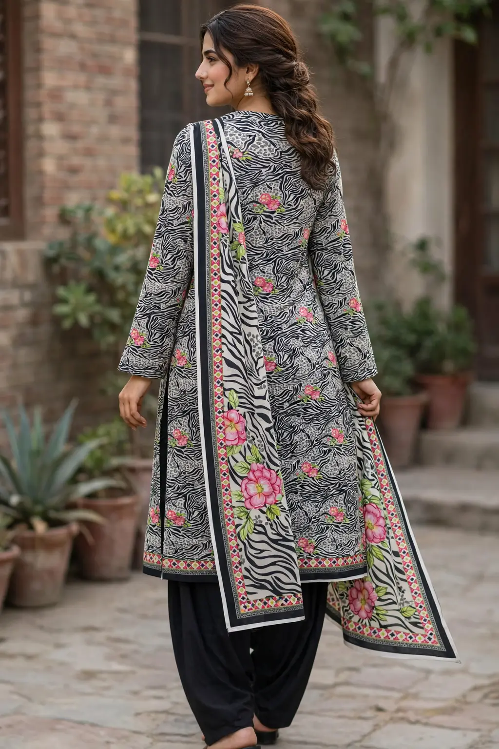 Stylish 3 Pcs Women's Unstitched Lawn Digital Print Suit