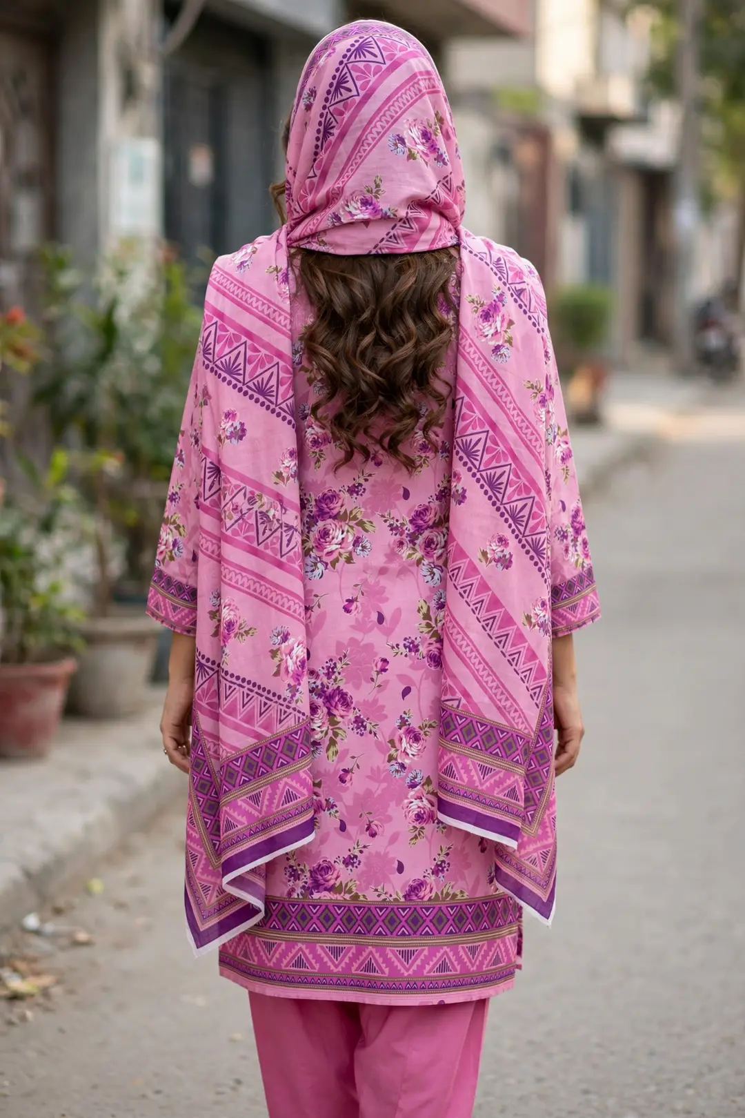 Stylish 3 Pcs Women's Unstitched Lawn Digital Print Suit