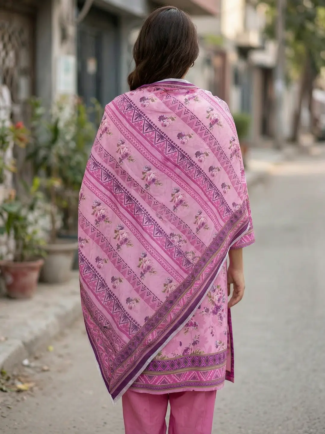 Stylish 3 Pcs Women's Unstitched Lawn Digital Print Suit