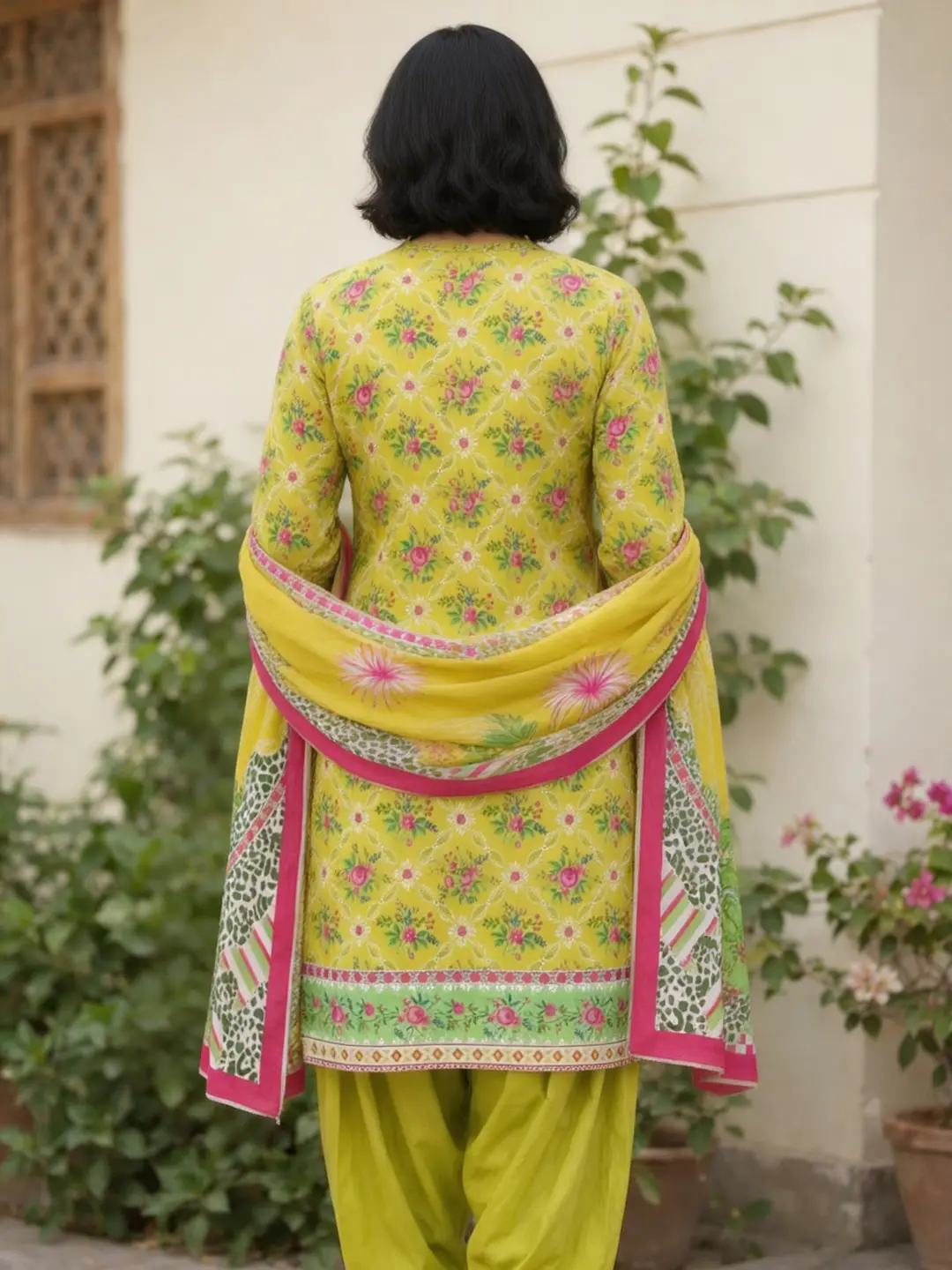 Stylish 3 Pcs Women's Unstitched Lawn Digital Print Suit
