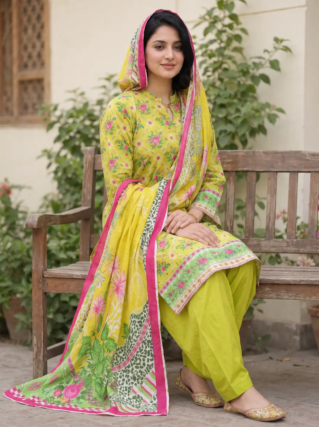 Stylish 3 Pcs Women's Unstitched Lawn Digital Print Suit