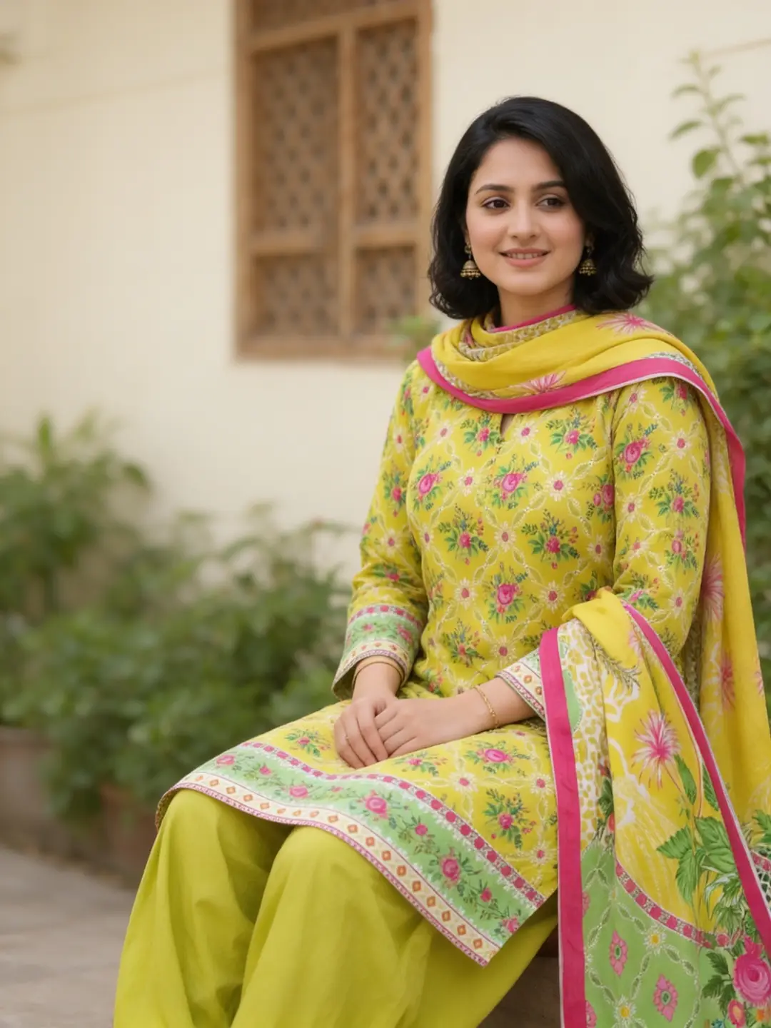 Stylish 3 Pcs Women's Unstitched Lawn Digital Print Suit