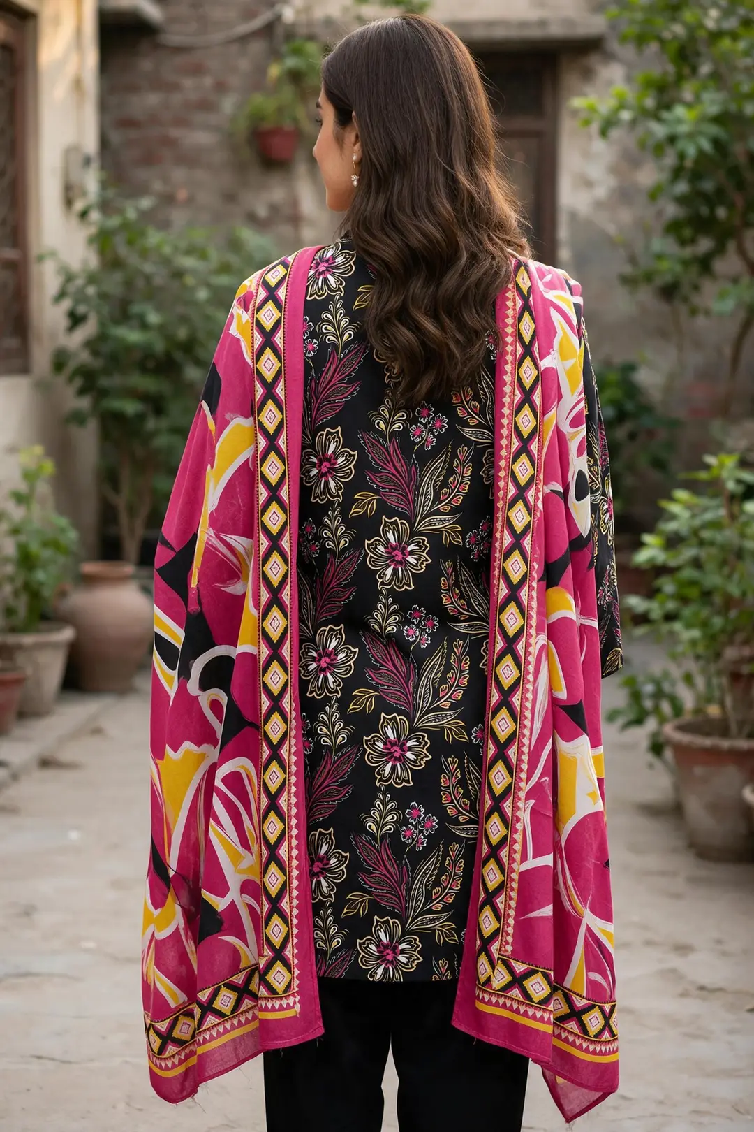 Stylish 3 Pcs Women's Unstitched Lawn Digital Print Suit