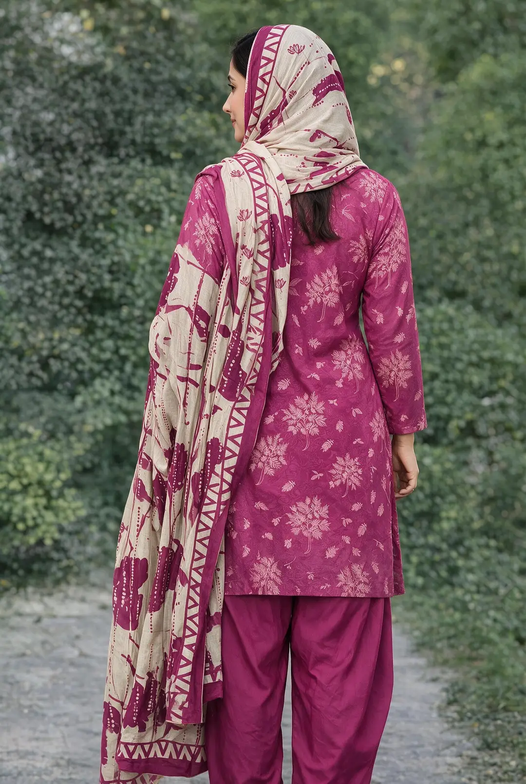 Stylish 3 Pcs Women's Unstitched Lawn Digital Print Suit
