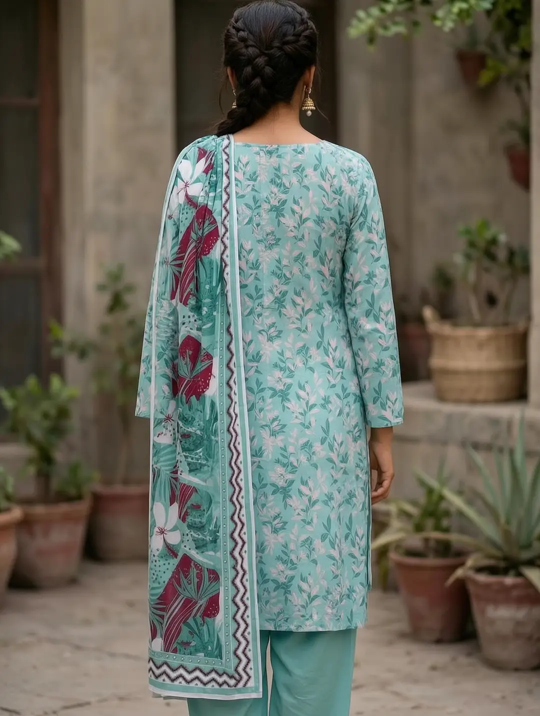 Stylish 3 Pcs Women's Unstitched Lawn Digital Print Suit