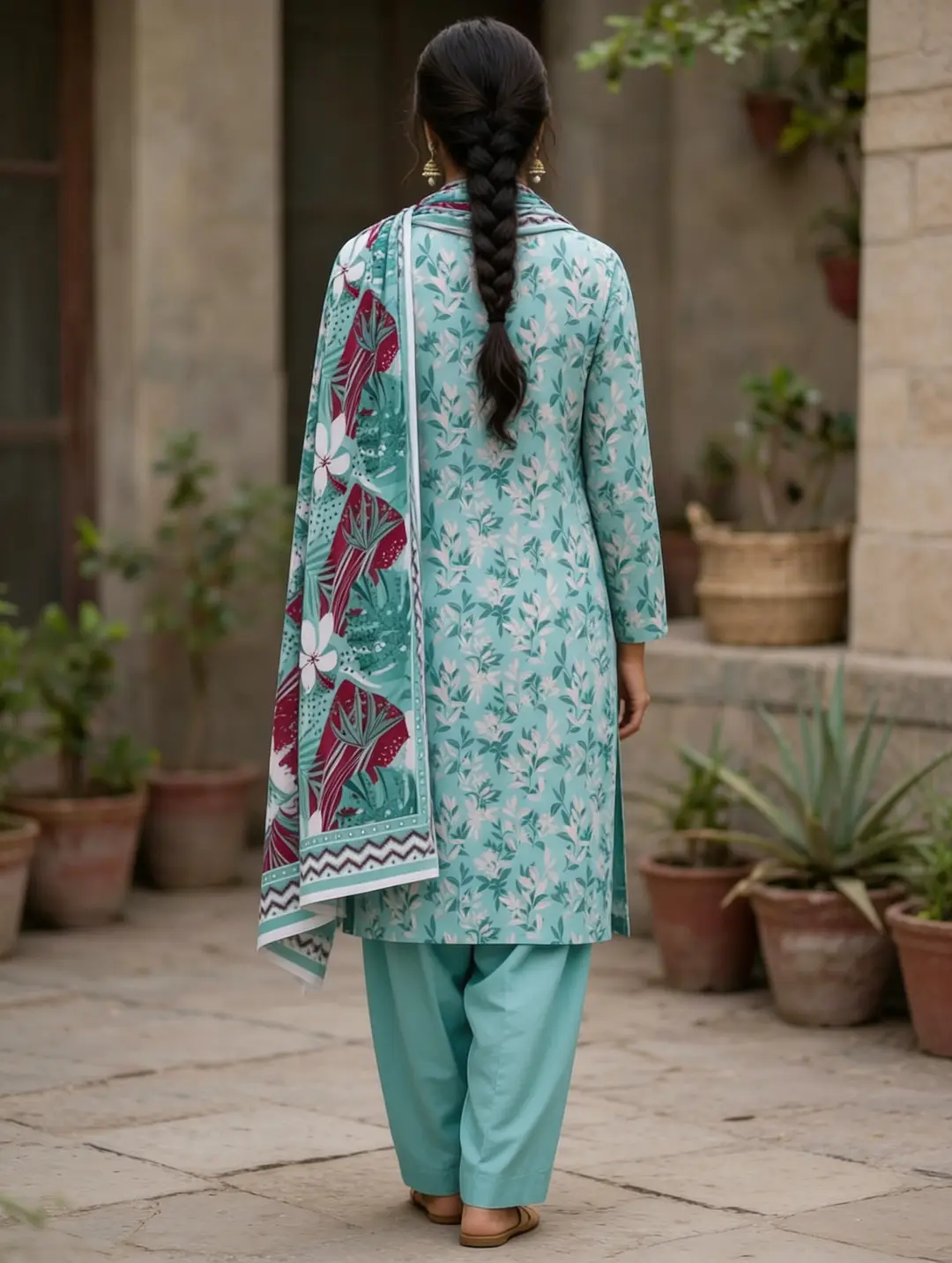 Stylish 3 Pcs Women's Unstitched Lawn Digital Print Suit