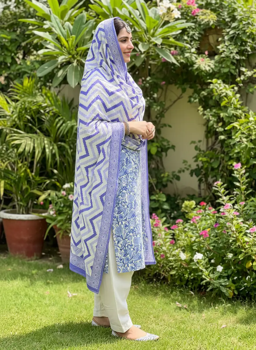 Stylish 3 Pcs Women's Unstitched Lawn Digital Print Suit