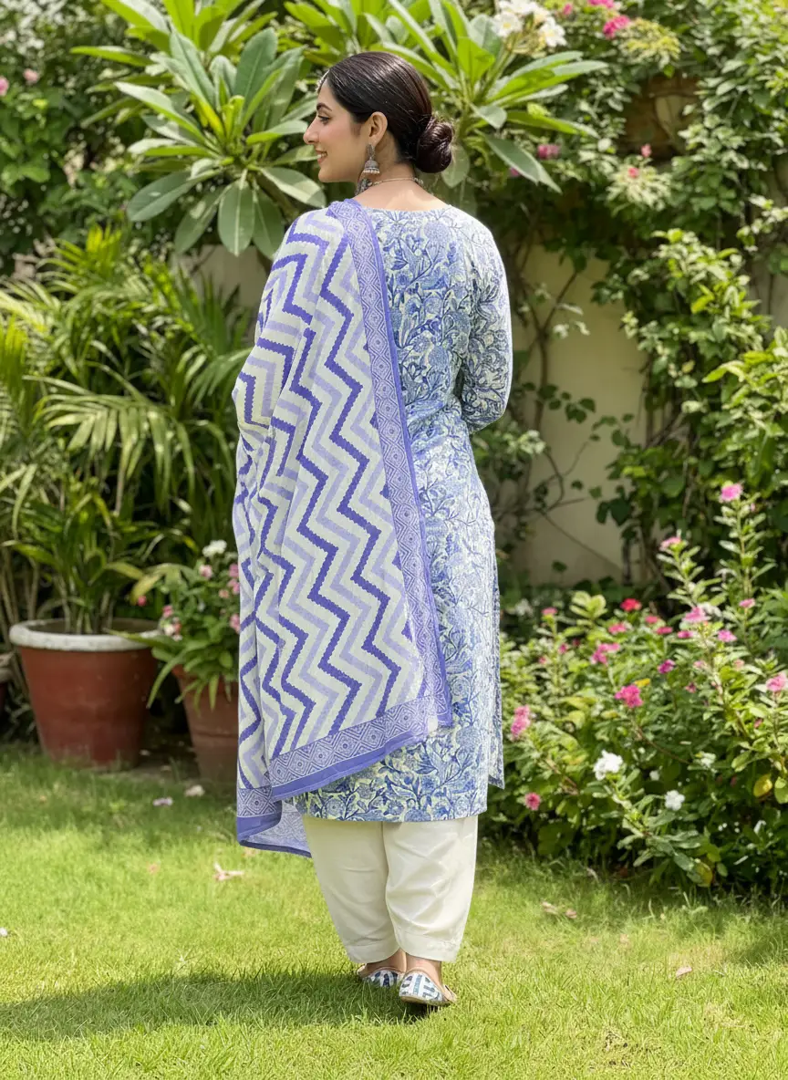 Stylish 3 Pcs Women's Unstitched Lawn Digital Print Suit
