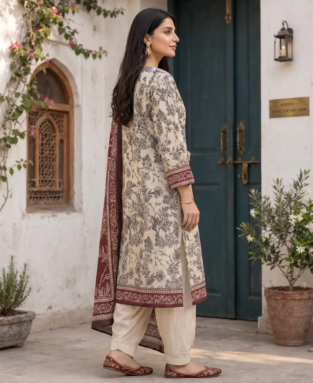 Stylish 3 Pcs Women's Unstitched Khaddar Digital Print Suit
