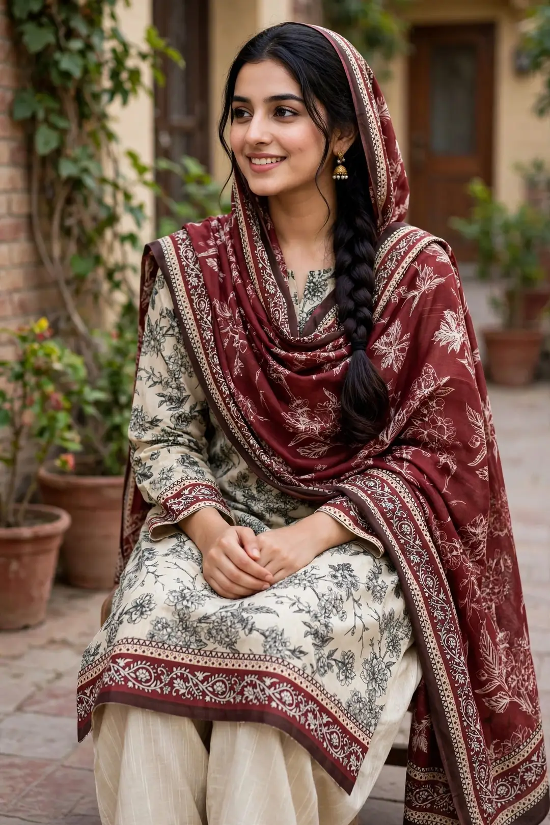 Stylish 3 Pcs Women's Unstitched Khaddar Digital Print Suit