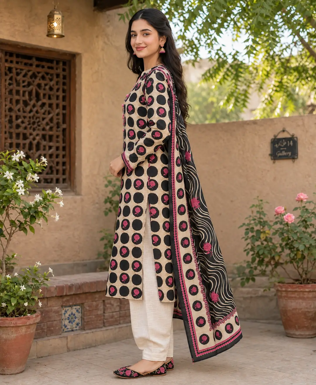 Stylish 3 Pcs Women's Unstitched Khaddar Digital Print Suit