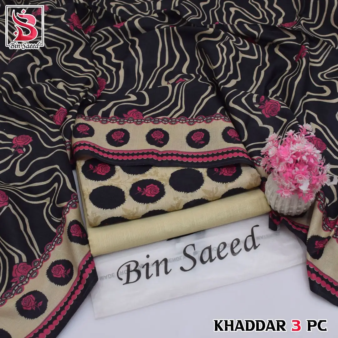 Stylish 3 Pcs Women's Unstitched Khaddar Digital Print Suit