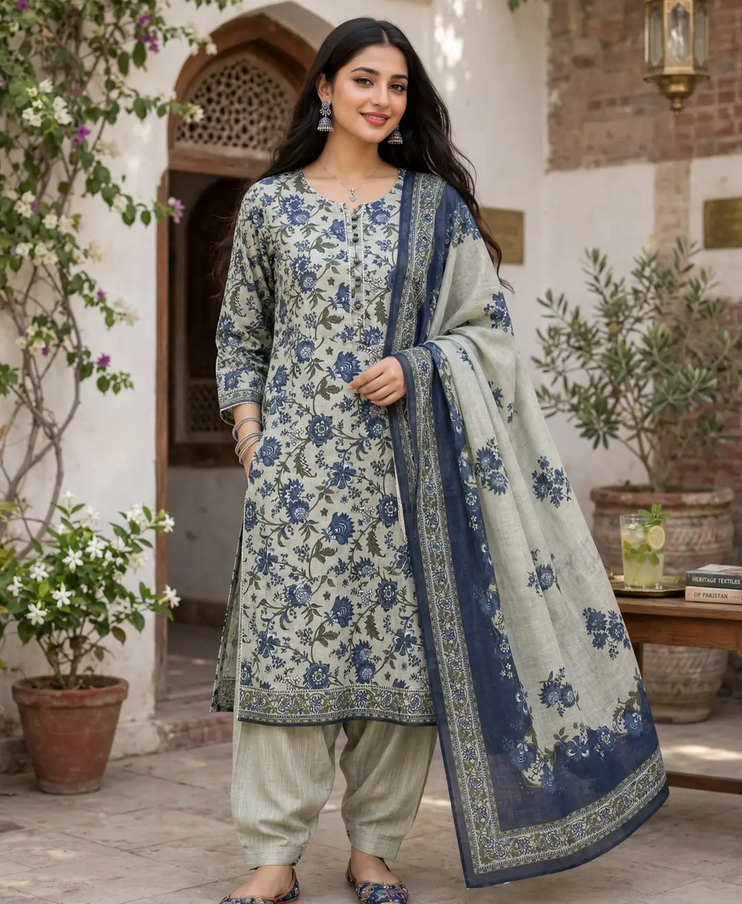 Stylish 3 Pcs Women's Unstitched Khaddar Digital Print Suit