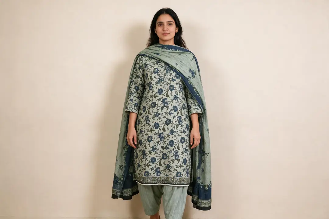 Stylish 3 Pcs Women's Unstitched Khaddar Digital Print Suit