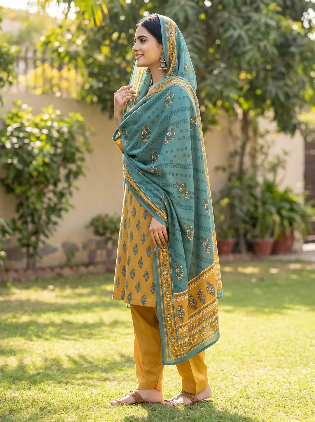 Stylish 3 Pcs Women's Unstitched Khaddar Digital Print Suit