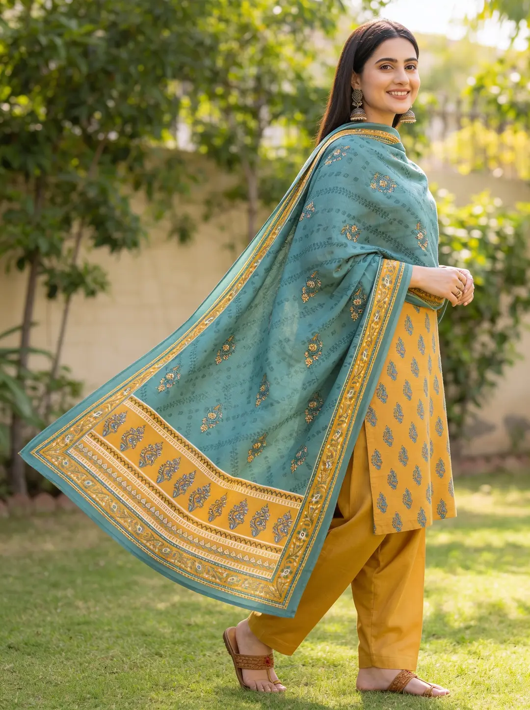 Stylish 3 Pcs Women's Unstitched Khaddar Digital Print Suit