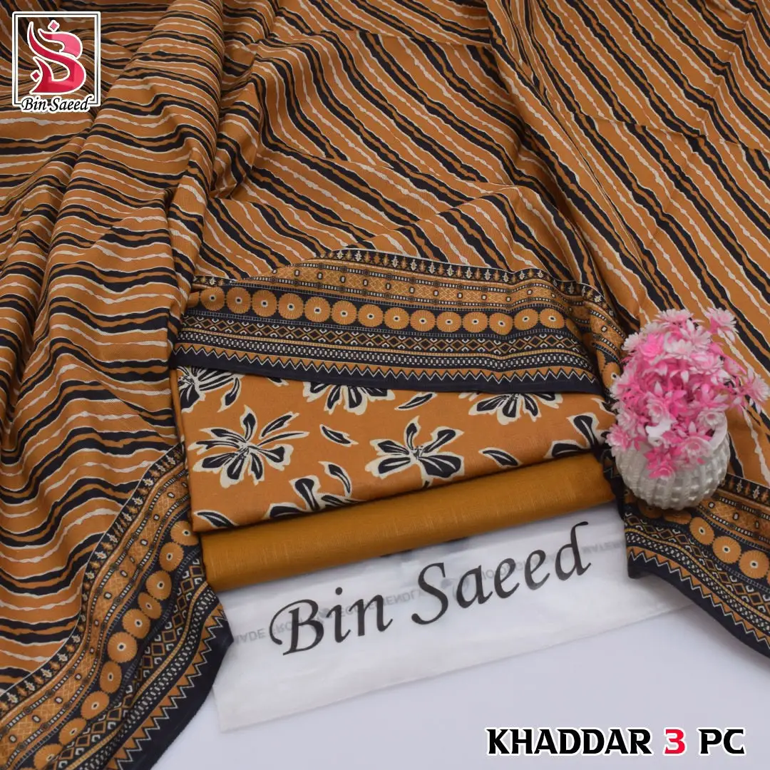 Stylish 3 Pcs Women's Unstitched Khaddar Digital Print Suit