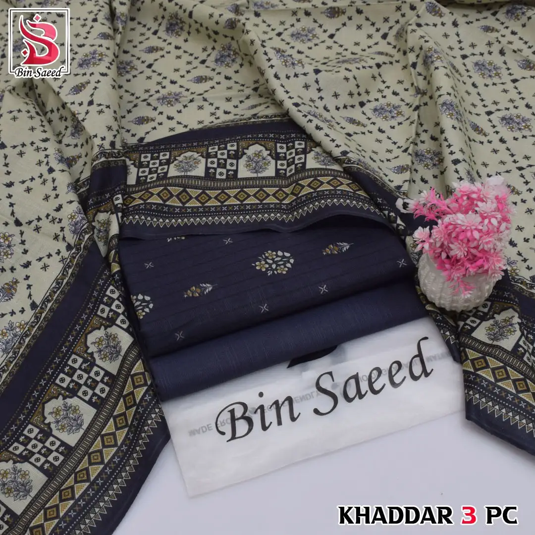 Stylish 3 Pcs Women's Unstitched Khaddar Digital Print Suit