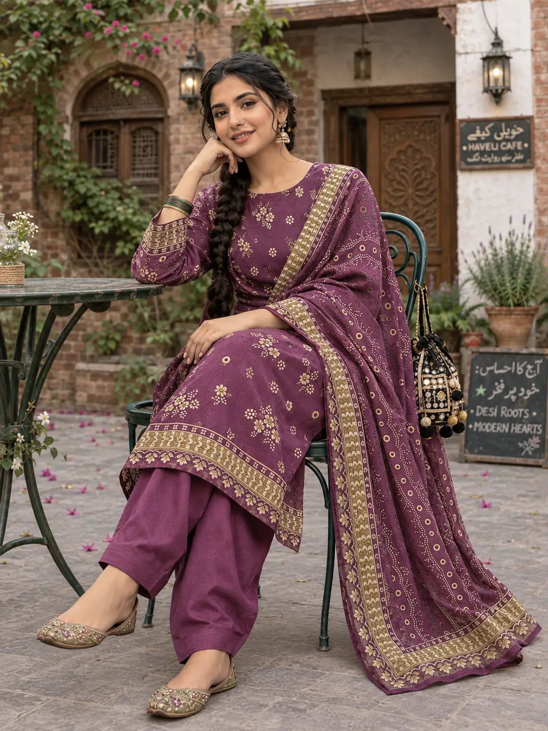 Stylish 3 Pcs Women's Unstitched Khaddar Digital Print Suit