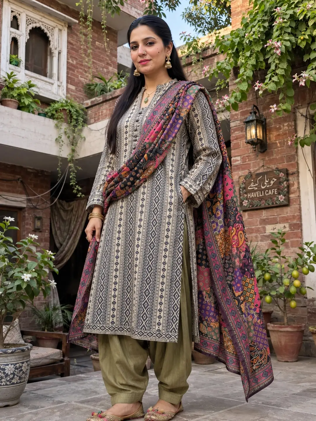 Stylish 3 Pcs Women's Unstitched Khaddar Digital Print Suit