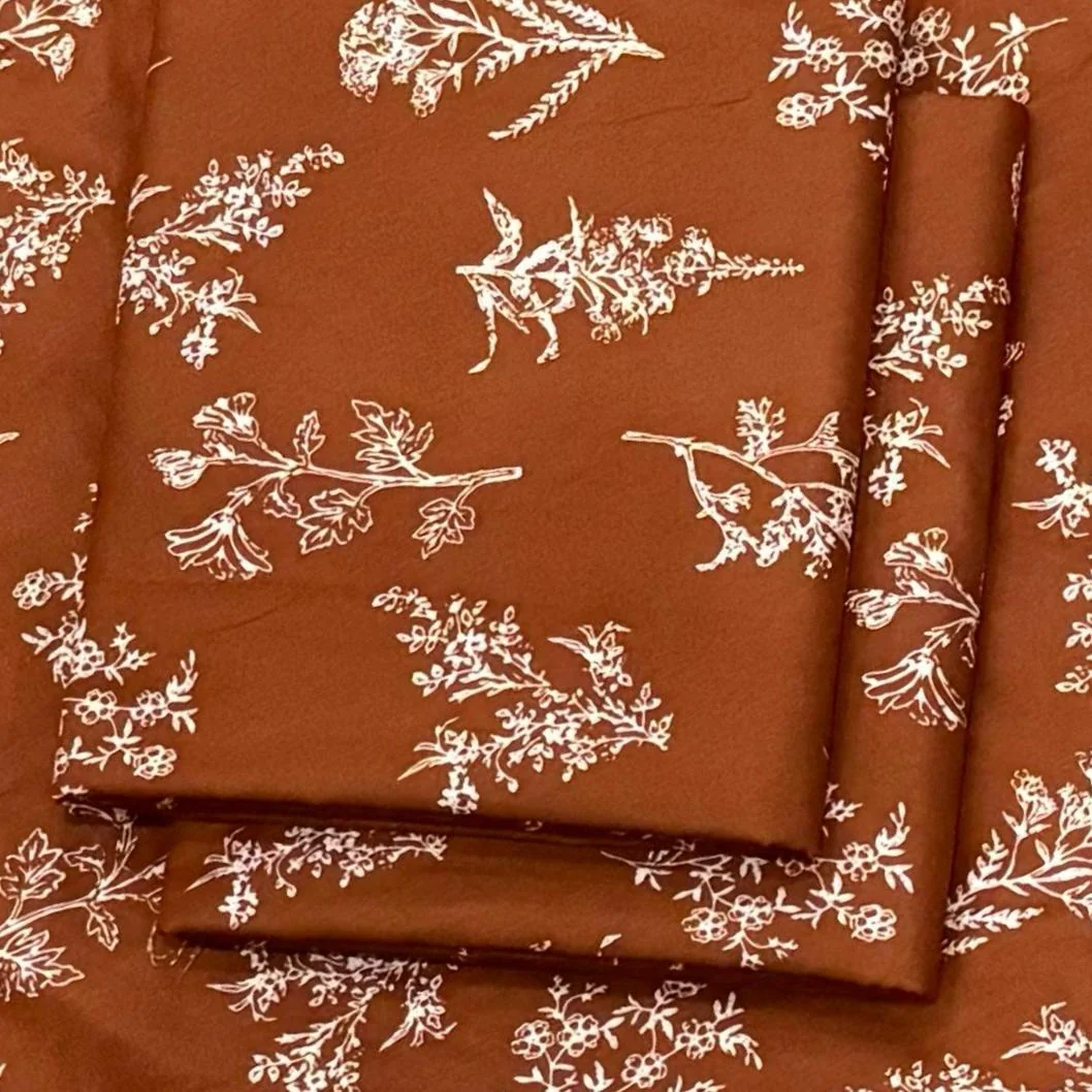 2 Pcs Women's Unstitched Printed Suit