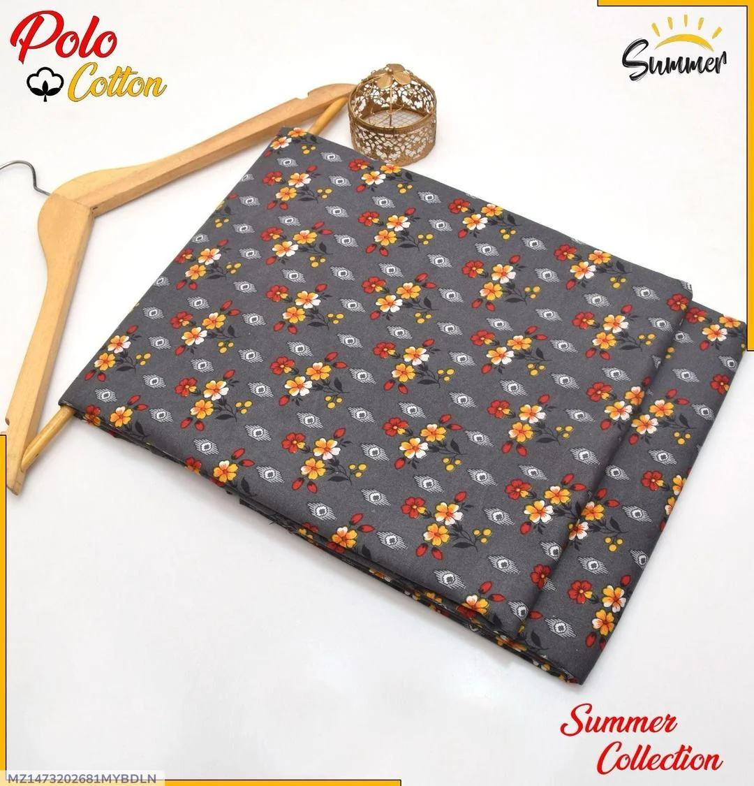 2 Pcs Women's Unstitched Printed Suit