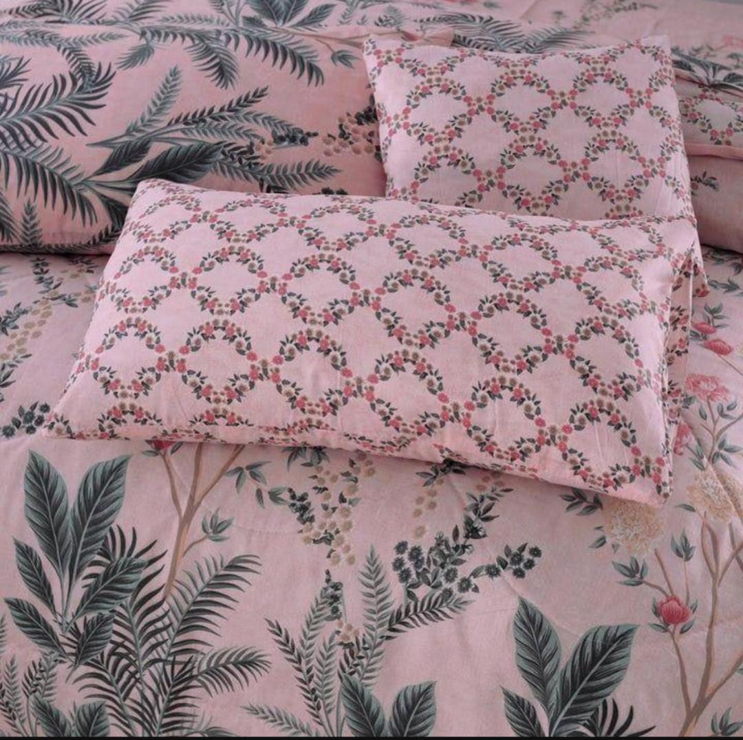 6 Pcs Cotton Salonica Printed Razai Set