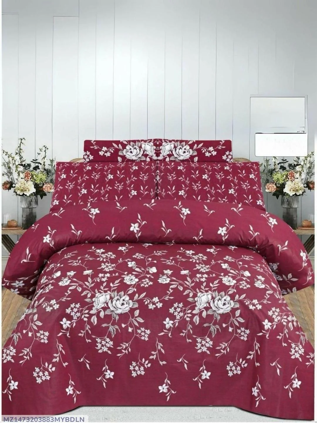 Vibrant 6 Pcs Cotton Salonica Printed Razai Set
