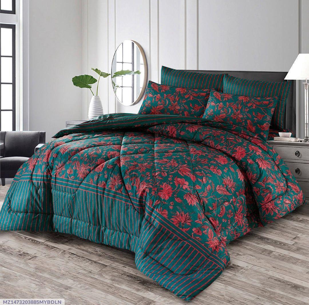 6 Pcs Cotton Salonica Printed Razai Set